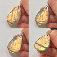Pendant Natural Stone Irregular Shape Blue Purple Labradorite Pendant for Women Men Jewelry 1Pcs