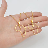 Anniyo Outline Africa Map Pendant Necklaces Jewelry With Namibia,Saint Kitts and Nevis #001362