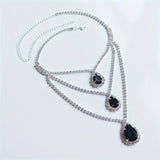 New Fashion Rhinestone Collar Necklace Jewelry Women's Luxury Shiny Evening Party Crystal Necklace Jewelry Wearing Accessories