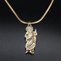 2024 New fashion St. Jude Tadao necklace Zircon copper religious pendant necklace temperament everything with stainless steel cl