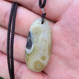 Natural Gobi Agate Pendant Alxa Eye Rock Rough Polished Energy Crystal Quartz Necklace Reiki Healing Stone Decor Gift
