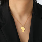 EUEAVAN 1pc Africa Berbers Symbol Map Stainless Steel Pendant for Necklace African Kabyle Berber Jewelry Making Supplies DIY