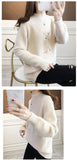 2023 Christmas Sweater Women Faux Mink Cashmere Half High Collar Pullover Fleece Winter Clothes Embroidery Deer Warm Jumper