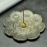 Dragon and Phoenix Bronze Incense Tray Twelve Zodiac Antique Thread Incense Holder Coil Incense Burner Indoor Sandalwood Stove