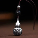 Buyee 925 Sterling Silver Big Pendant Chain Elegant Gourd Necklace for Women Men Unique Fashion Fine Jewelry Chain Gift
