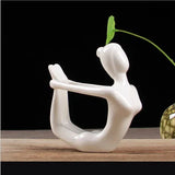 ERMAKOVA 12 Styles Abstract Art Ceramic Yoga Poses Figurine Porcelain Lady Figure Statue Home Yoga Studio Decor Ornament