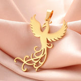 EUEAVAN 5pcs Phoenix Stainless Steel Pendant Fire Bird Hummingbird Charms Lucky Necklace Earrings Jewelry Making Supplies DIY