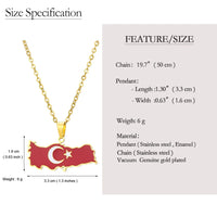2024 new fashion stainless Gangerchi map pendant necklace temperament everything collarbone chain birthday anniversary gift