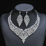 3PC Women's Fashion Star Leaf Dot Necklace Earrings Jewelry Set Wedding Banquet Party Holiday Gift 8884