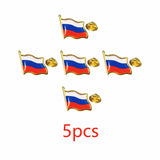 Russia Flag Lapel Pin Enamel Metal, Patriotic Badge Tricolor Souvenir Gift for Men Women | Wholesale 5/10/50/100pcs