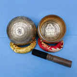 Nepal Handmade Singing Bowl Yoga Meditation Buddha Copper Chime Professional Tibetan Bowls Sound Healing Instrument Ornaments
