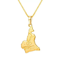 Multiple Countries Map Pendant Necklaces for Woman Man Gold Color IN USA HT ML MU CM PL UAE Africa CZ Map Unisex Jewelry Gift
