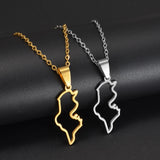 Anniyo Outline Tunisie Pendant Necklaces Tunisienne Jewelry Tunisia Women Girl @365621