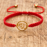 Handmade Red Rope Braided Bracelet Stainless Steel Tibetan Buddhist Lucky Charm Bracelets & Bangles For Women Men Gift