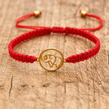Handmade Red Rope Braided Bracelet Stainless Steel Tibetan Buddhist Lucky Charm Bracelets & Bangles For Women Men Gift