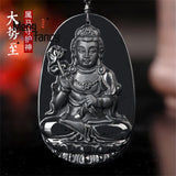 High-Grade Natural A Goods Jade Jade Mocui Zodiac Patron Saint Ink Jade Pendant Ice Kind Jade Pendant Luxury Necklace
