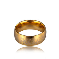 Fashion New Arrived Titanium Steel Muslim Jewelry Islamic Shamanism Hui Mantra Rings