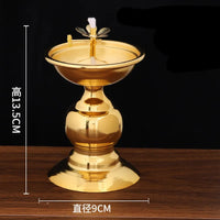 Buddha Hall Oil Lamp for Buddha Ornaments Household Butter Lamp Holder Sesame Oil Edible Oil Long Bright Lamps Buddhist Supplies