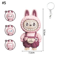 Face Changing Keychain Fun Backbag Ornament Hanging Decoration Kawai Surprise Gifts Creative Cartoon Anime Car Keyring Decor