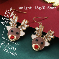 New Fashion Soldier King Pendant Earrings for Women Cute Animal Koala Rhinestone Bells Drop Earring New Year Holiday Jewelry