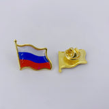 Russia Flag Lapel Pin Enamel Metal, Patriotic Badge Tricolor Souvenir Gift for Men Women | Wholesale 5/10/50/100pcs