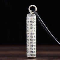 925 Thai Silver Retro faceted Pendant Simple vintage Neutral Style Can be opened Necklace Men's and Women's Party Jewelry