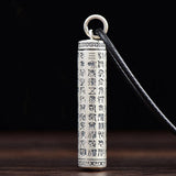 925 Thai Silver Retro faceted Pendant Simple vintage Neutral Style Can be opened Necklace Men's and Women's Party Jewelry