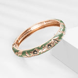 Cloisonne Bracelet For Women Floral Viking Bangle On Hand Enamel Women's Bracelets Green Hawaiian India African Jewelry Alloy