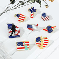 USA Flag Lapel Pin Cute Coat of Arms of United States American Map Flag National Emblem Brooch Button Badges Lapel Pins