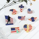 USA Flag Lapel Pin Cute Coat of Arms of United States American Map Flag National Emblem Brooch Button Badges Lapel Pins