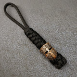 Vintage Hand-knitted Lanyard Keychain Biker helmet Pendant Paracord Rope weave Accessories Bag Hanging Handmade Car Keyring
