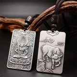Twelve Zodiac Tiger Dragon Necklace For Men Jewelry Retro Patron Buddha Pendant Male Lucky Blessing Anniversary Accessories