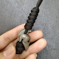 Vintage Hand-knitted Lanyard Keychain Biker helmet Pendant Paracord Rope weave Accessories Bag Hanging Handmade Car Keyring