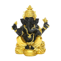 Ganesha Sitting Buddha Statue Sculpture Decorative Tabletop Decoration 3.5inch Tall for Housewarming Gift Fine Workmanship