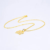 Multiple Countries Map Pendant Necklaces for Woman Man Gold Color IN USA HT ML MU CM PL UAE Africa CZ Map Unisex Jewelry Gift