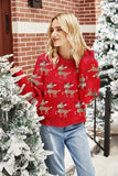 ZEKYE Christmas Sweater Woman Women's Clothing Winter Women's Sweater Women's Dress Long Sleeve Red Sweater Pull Y2k Pullover