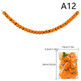 1Pc Indian Style Marigold Flower Garland With Flowers For Day Of The Dead Diwali Home DIY Craft Party Halloween Party Decor