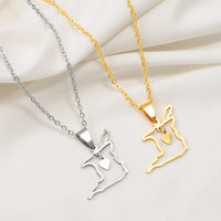 Anniyo 2CM Outline Heart Trinidad and Tobago Map Pendant Necklaces For Women Girls Trendy Ethnic Jewelry @365921