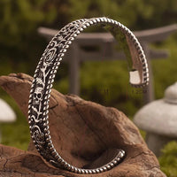 Gothic Skull Totem Sword Shaped Bracelet Unisex Fashion Personality Open Style Creative Accessory for Men And Women