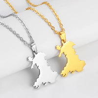 Anniyo United Kingdom Wales Pendant Necklaces Cymru Jewelry Bhreatain Bheag #323401