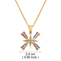 Anniyo 2.5cm Ashur Lama,Lamma Pendant Necklaces Winged Lamassu is an Assyrian Protective Deity Jewelry #370121