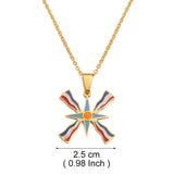 Anniyo 2.5cm Ashur Lama,Lamma Pendant Necklaces Winged Lamassu is an Assyrian Protective Deity Jewelry #370121
