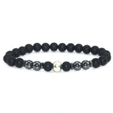 Anti-Swelling Black Obsidian Anklet Bracelet Treatment  Adjustable Weight Loss Magnetic Therapy Magnet Anklet Bracelet Women Men