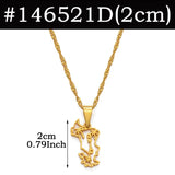 Anniyo Small Mayotte Pendant Necklaces for Women Girls Mamoudzou Mahore Jewelry #146521