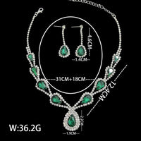 Ladies' Fashion Design Water Drop Series Set Necklace Earrings Jewelry Set Suitable for Wedding, Party, Festival Gifts