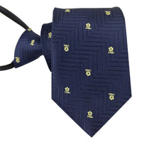 Zipper Ties For Men Women Striped Mens Tie For Business Wedding Skinny Neck Tie Casual Slim Blue deep Light navy blue Necktie
