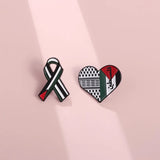 Flag of Pakistan Enamel Pin Creative Heart Ribbon Lapel Badge Backpack Hat Clothing Brooches Jewelry Accessories Gift for Friend
