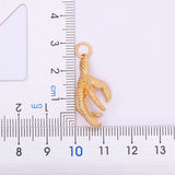 Nidin Gold Plated Gothic Witch Retro and Eagle Claw Pendant Necklace Charm Personalized Jewelry New Fashion Party Birthday Gift