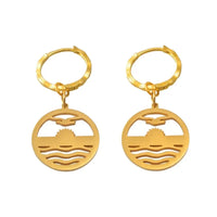 Anniyo Print Name/Customize Letter Kiribati Earrings for Women Girl Guam Hawaii Custom Name Earrings #061921