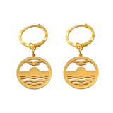 Anniyo Print Name/Customize Letter Kiribati Earrings for Women Girl Guam Hawaii Custom Name Earrings #061921